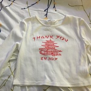 "Thank you" Crop top
